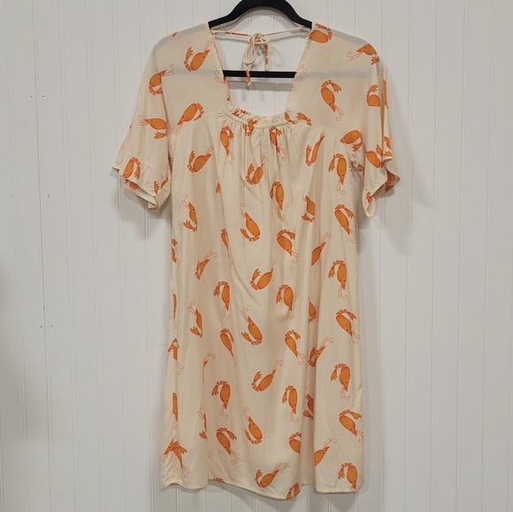 SHRIMP Print Dress - Picture 2 of 8